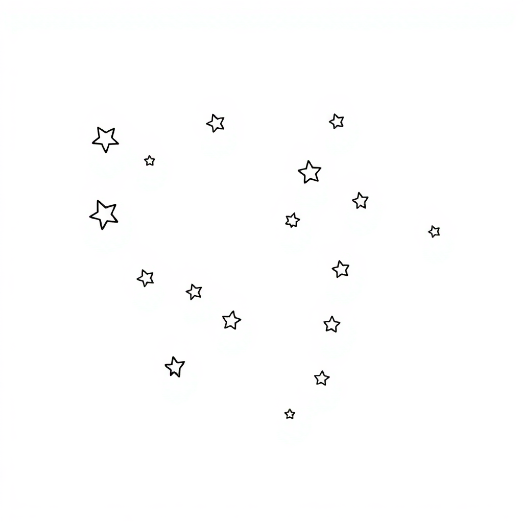 Printable Happy Constellation Pattern Coloring Page