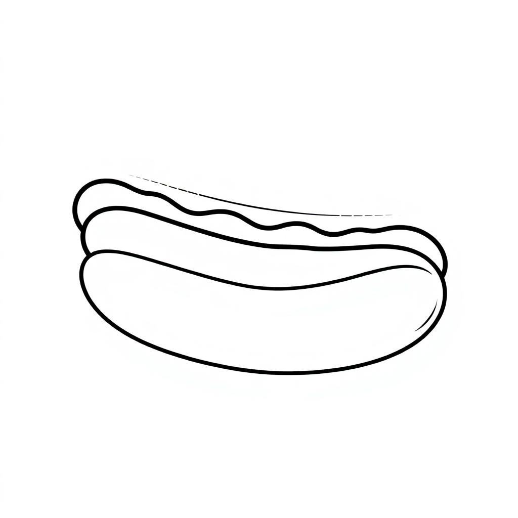 Hot Dog Coloring Page