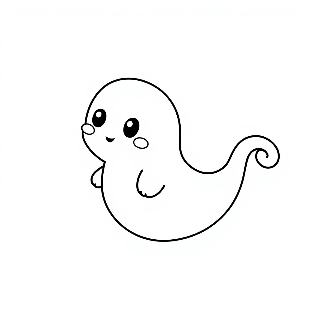 Kawaii Comet With Tail Coloring Page