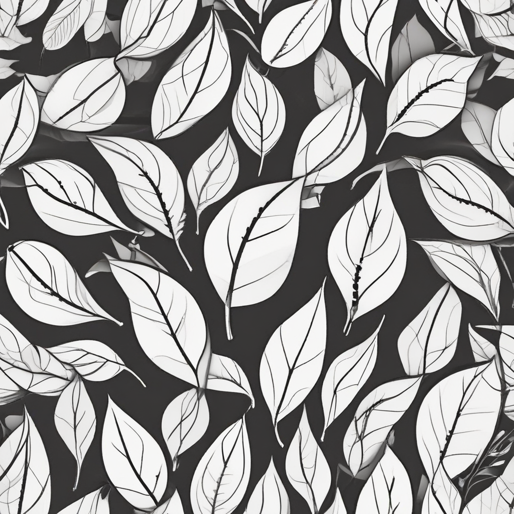 Leaf Pattern Repeating Coloring Page