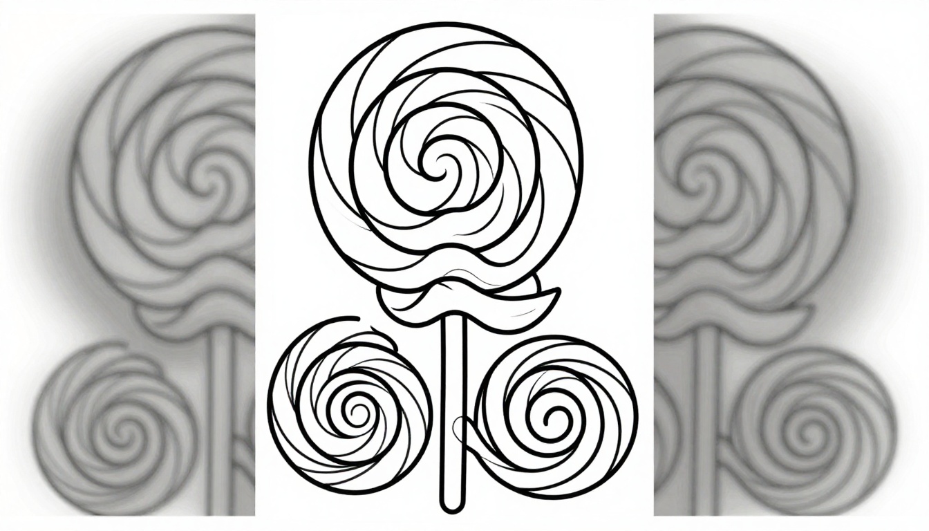 Lollipop Swirl Coloring Page