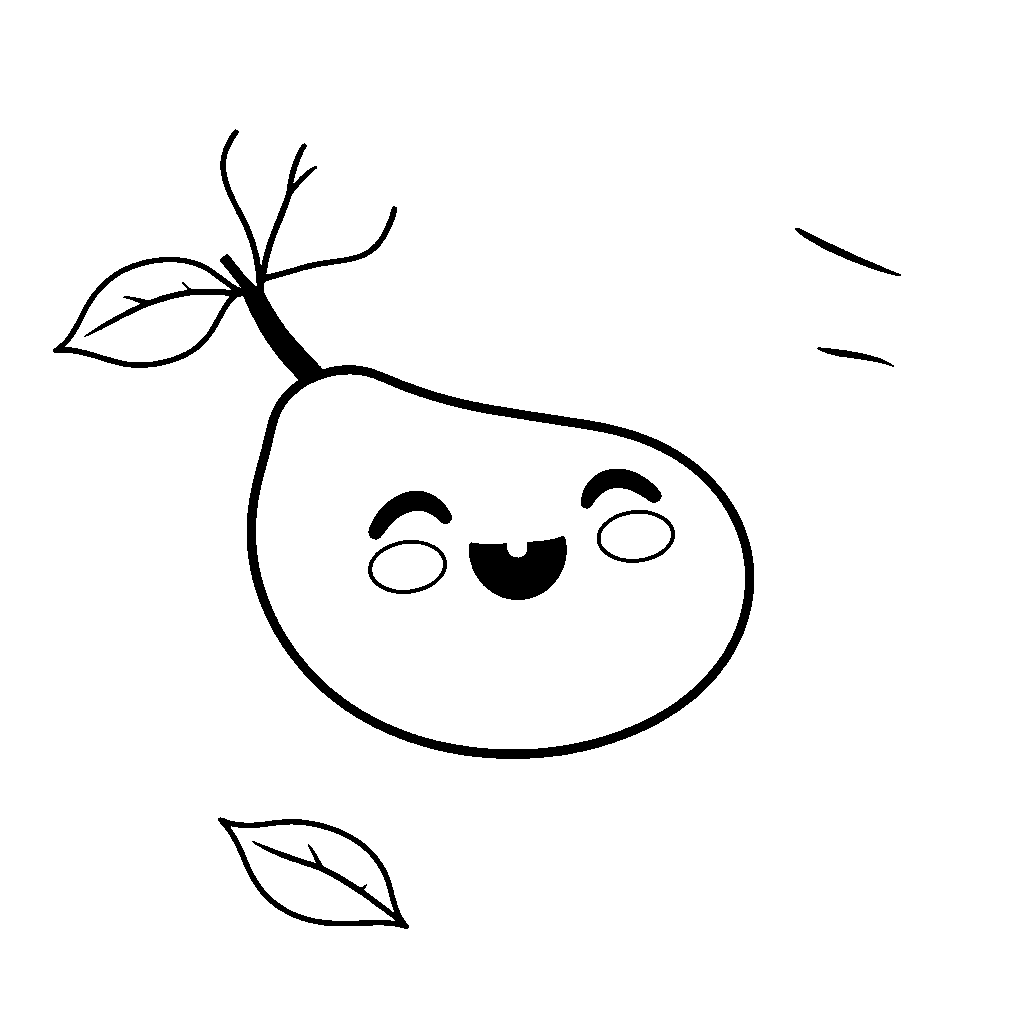 Magical Avocado Coloring Page