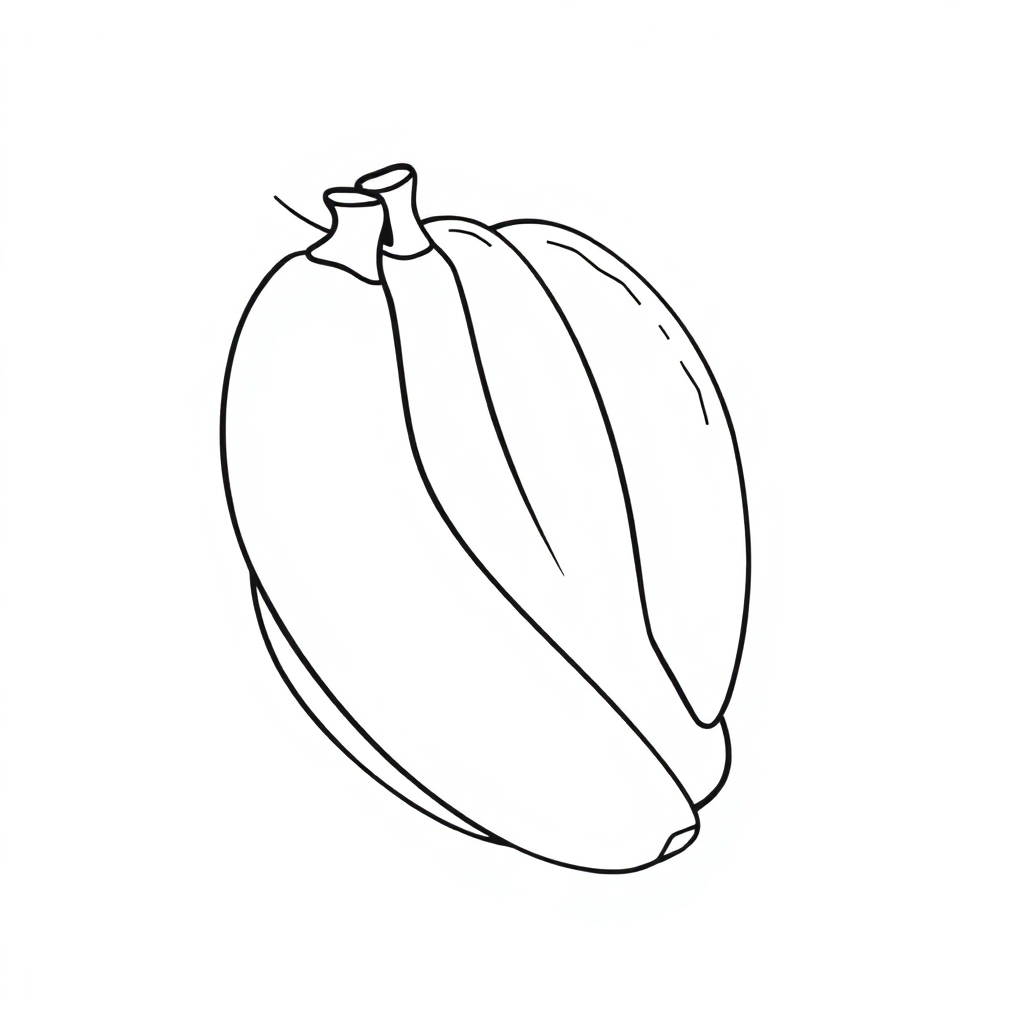 Magical Banana Bunch Coloring Page