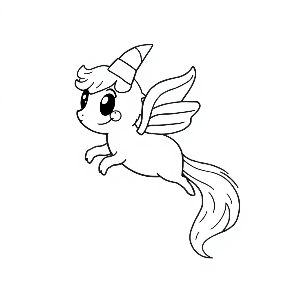 Magical Comet With Tail Coloring Page