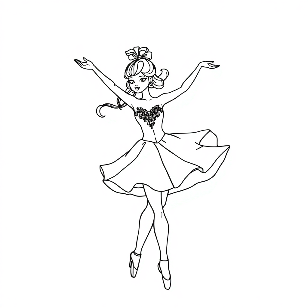 Magical Dancer Ballet Coloring Page