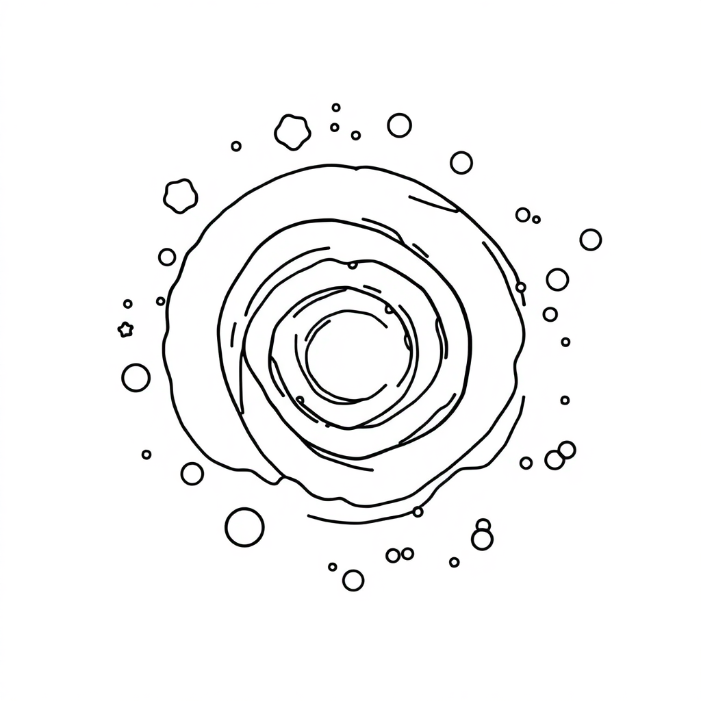 Magical Galaxy Spiral Coloring Page