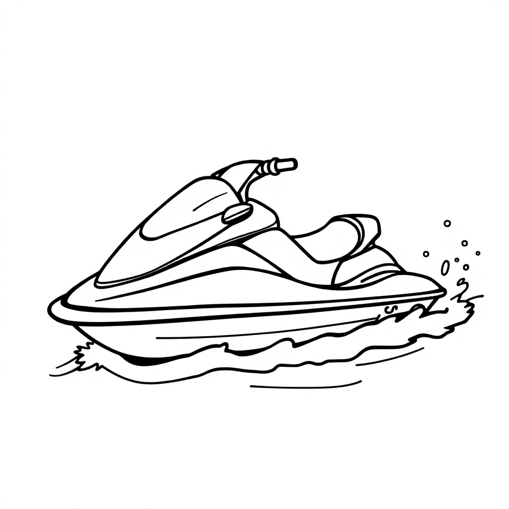 Magical Jet Ski Coloring Page