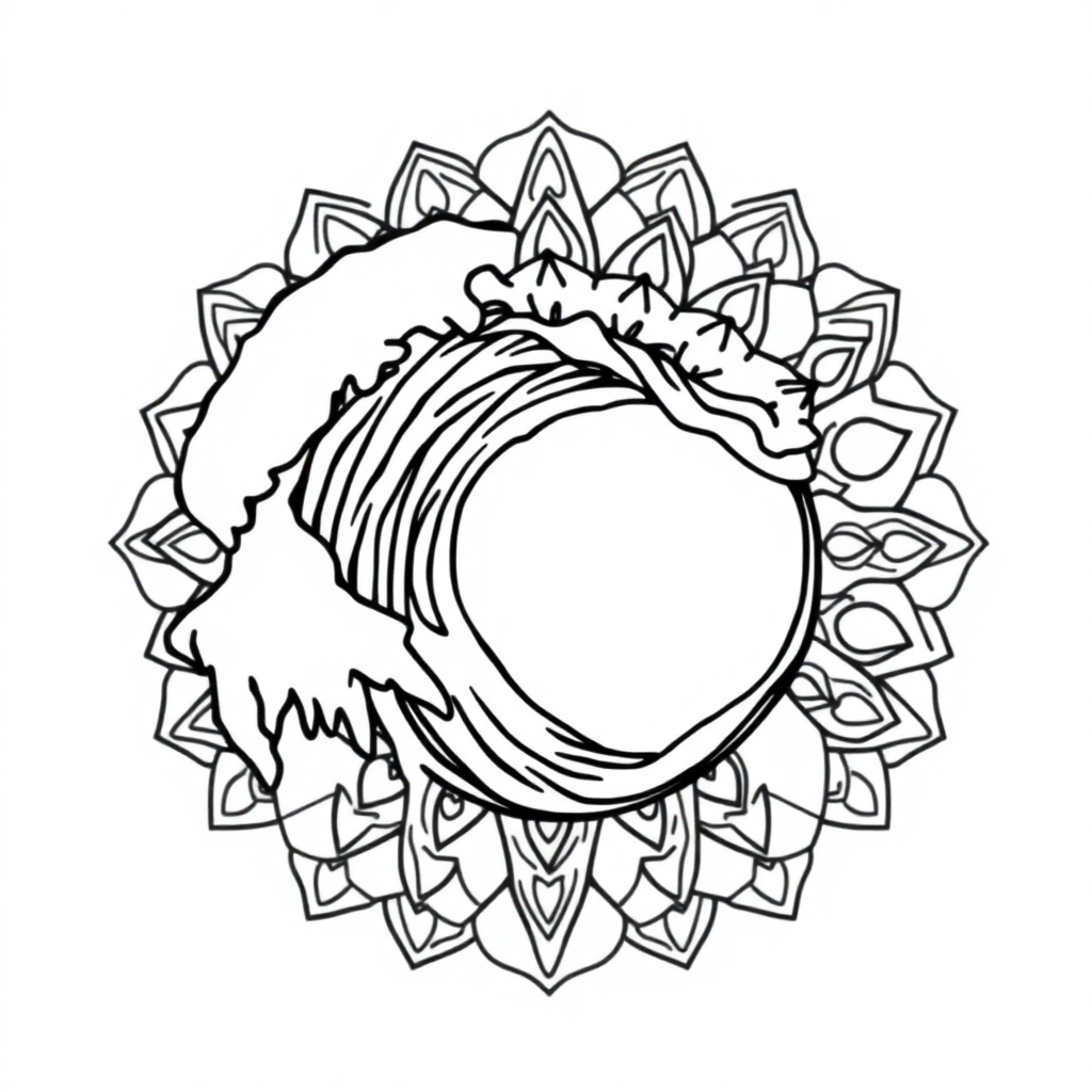 Magical Ocean Wave Mandala Coloring Page