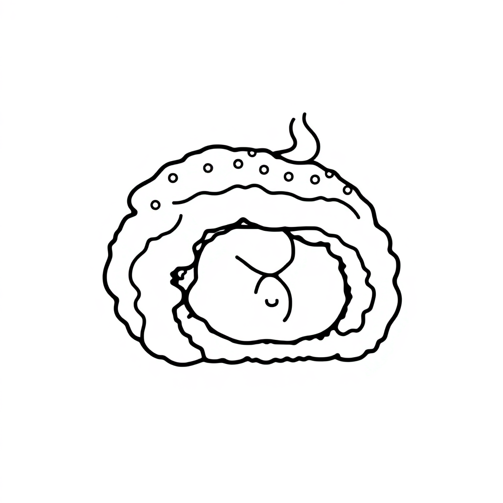 Magical Sushi Roll Coloring Page