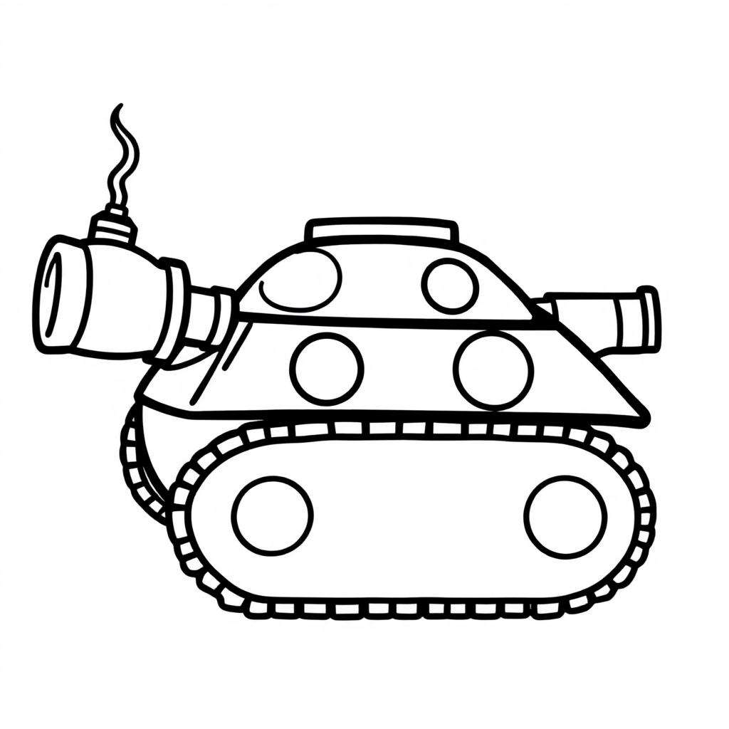 Printable Magical Tank Coloring Page