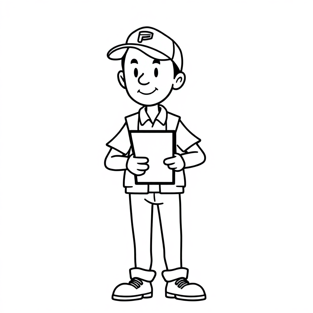 Mail Carrier Coloring Page