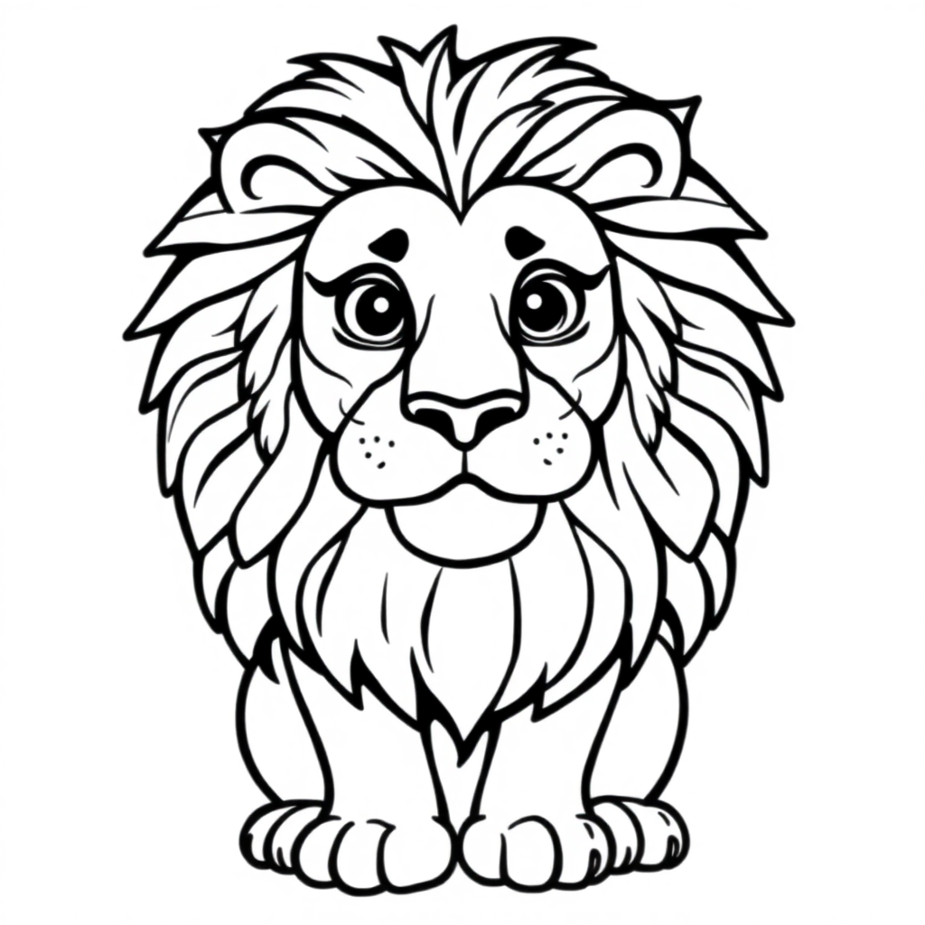 Majestic Lion Coloring Page