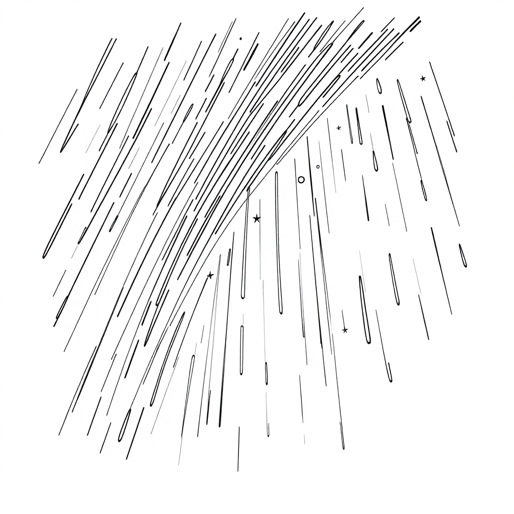 Meteor Shower In Rain Coloring Page