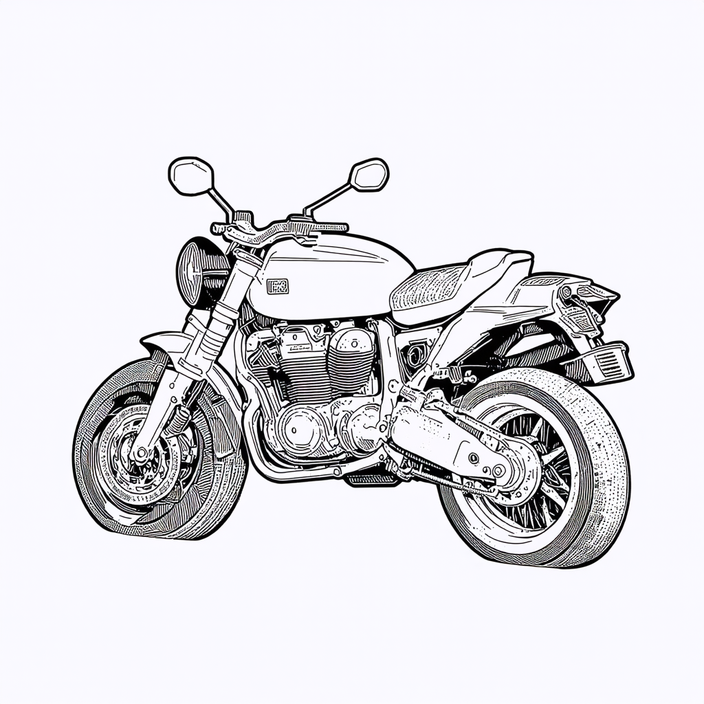 Motorcycle Coloring Page