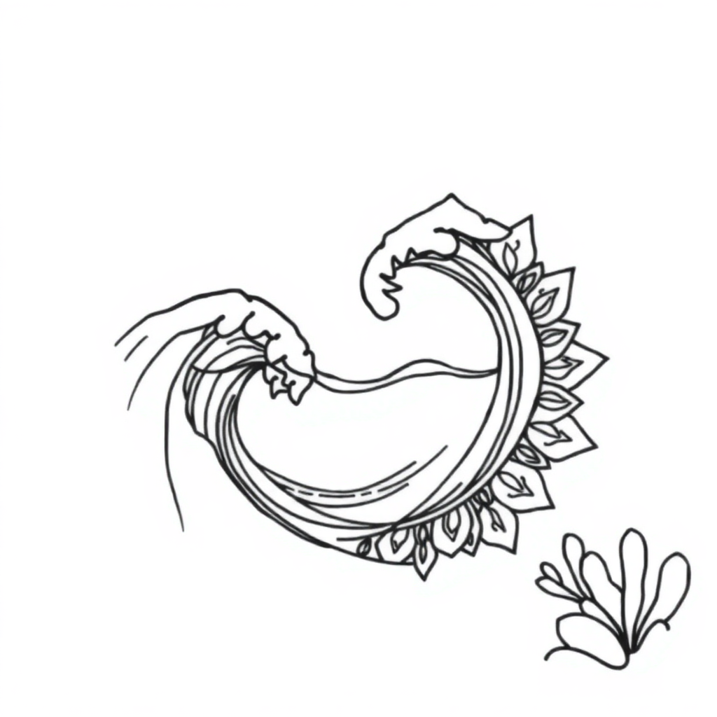 Ocean Wave Mandala Underwater Coloring Page