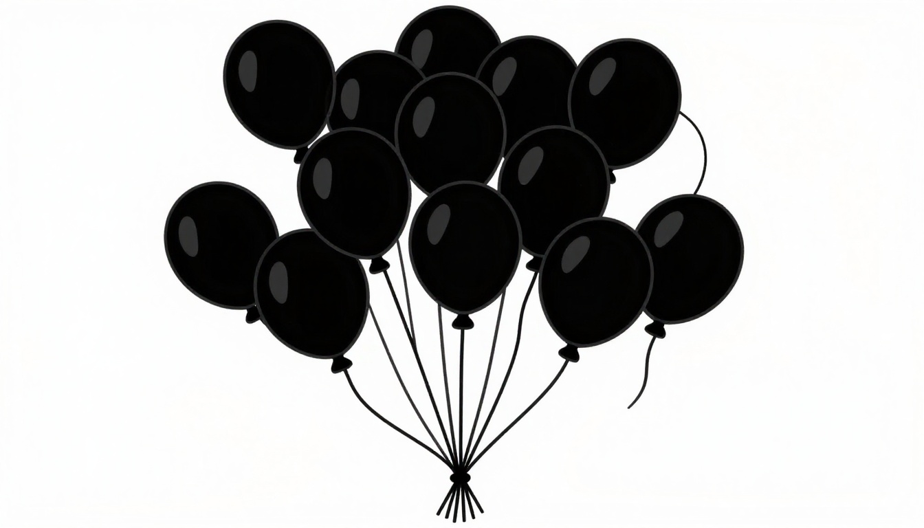 Party Balloons Coloring Page