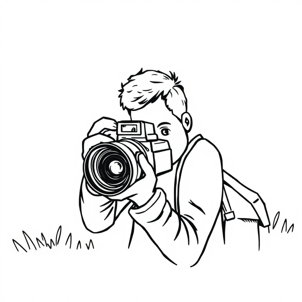 Photographer Coloring Page
