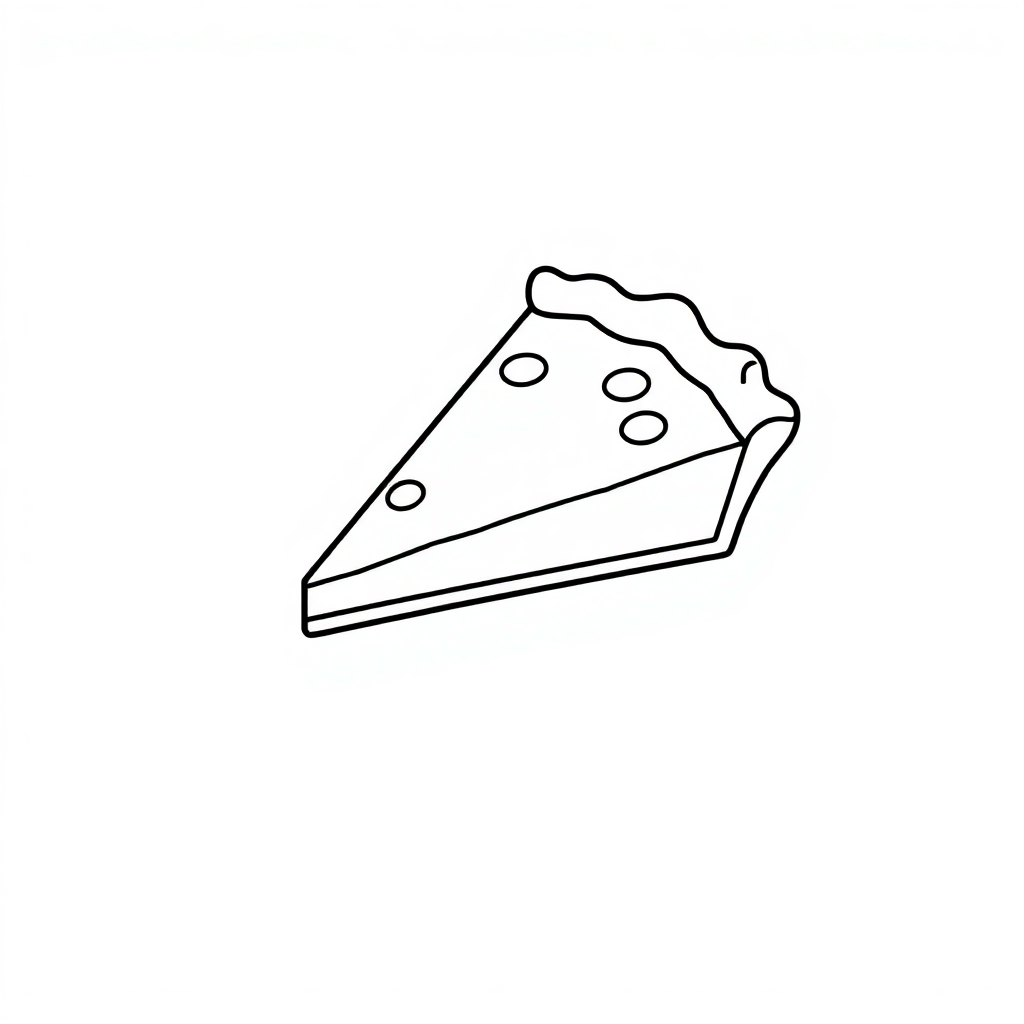 Pie Slice In Space Coloring Page