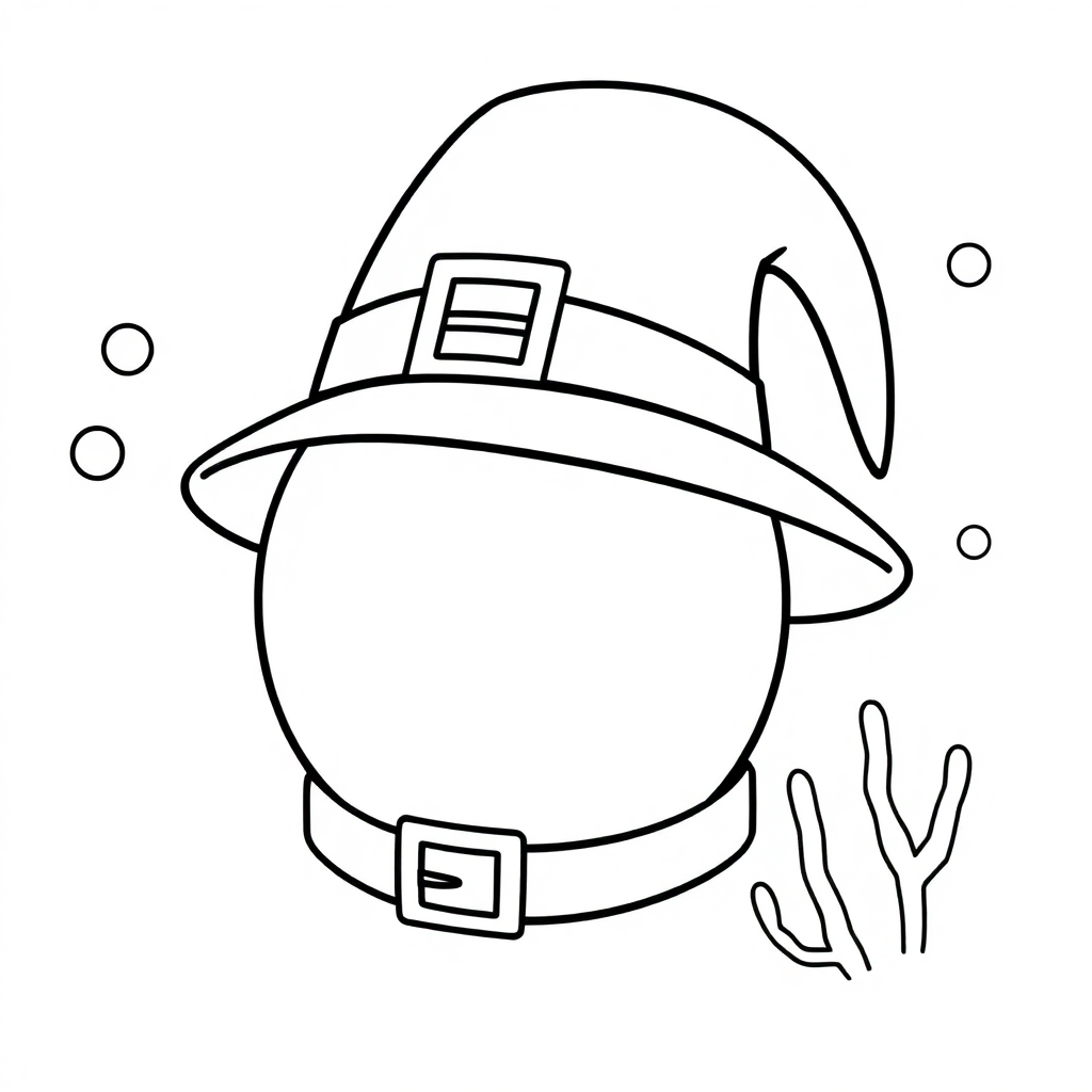 Pilgrim Hat Underwater Coloring Page