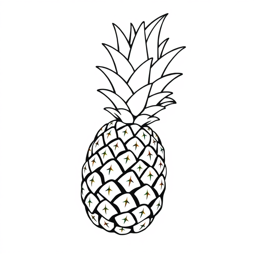 Pineapple Underwater Coloring Page