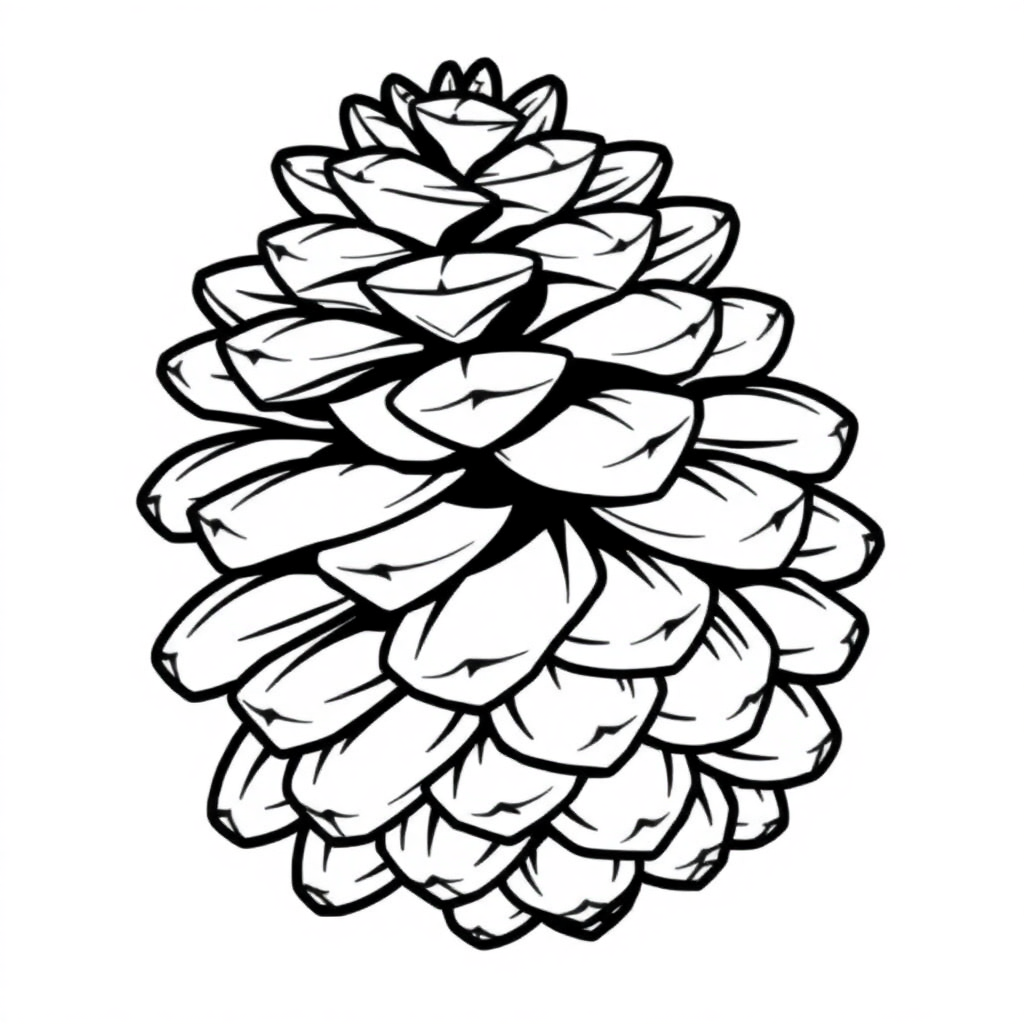 Pinecone Coloring Page