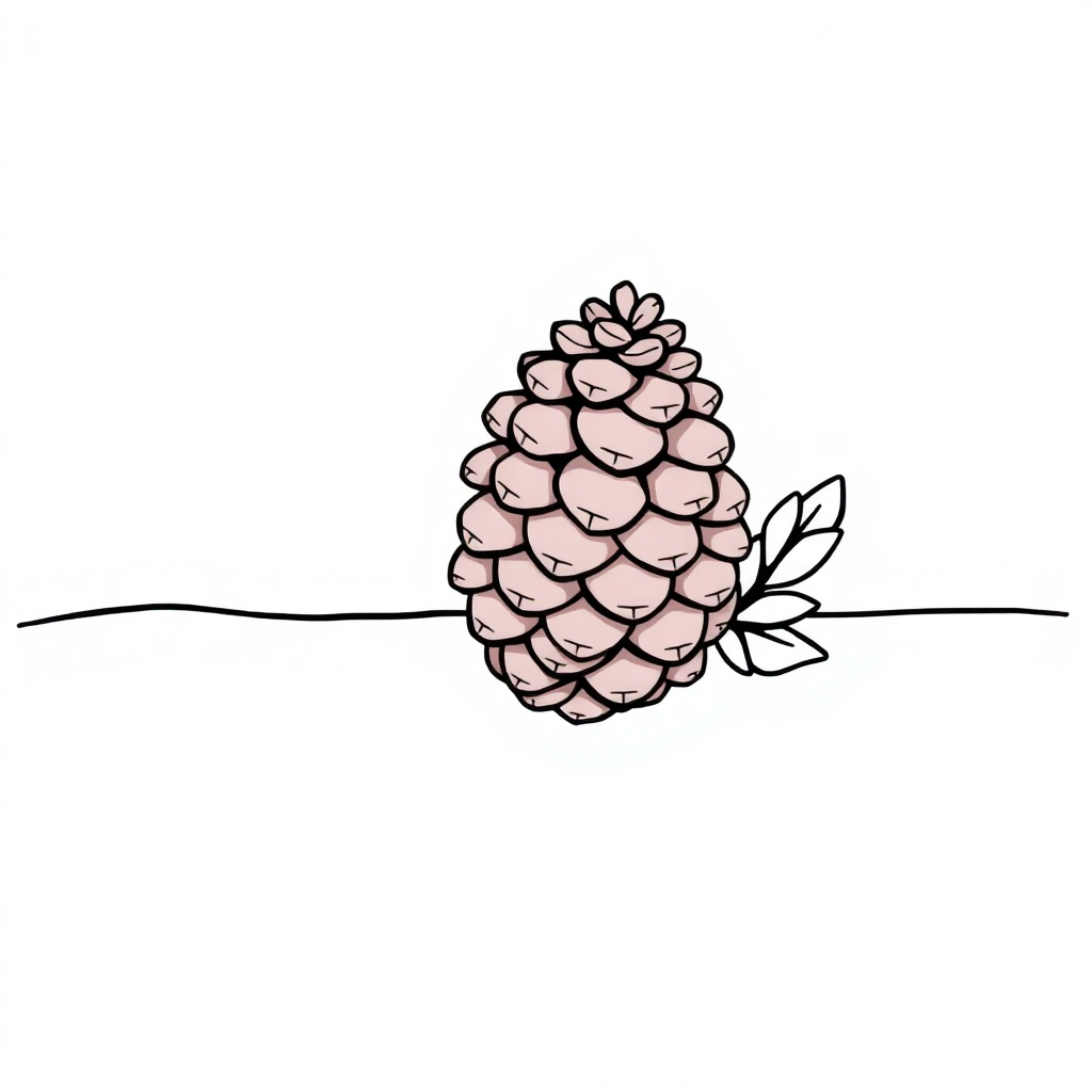 Pinecone At Night Coloring Page