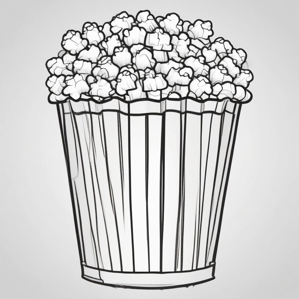 Popcorn Bucket Coloring Page