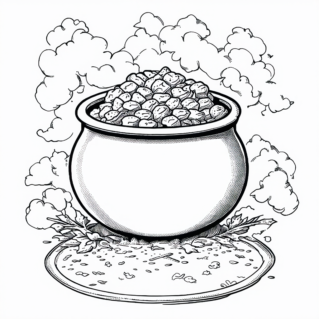 Pot Of Gold Coloring Page