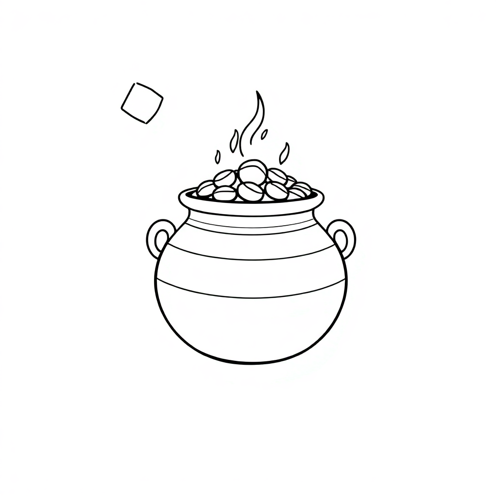 Pot Of Gold In Space Coloring Page