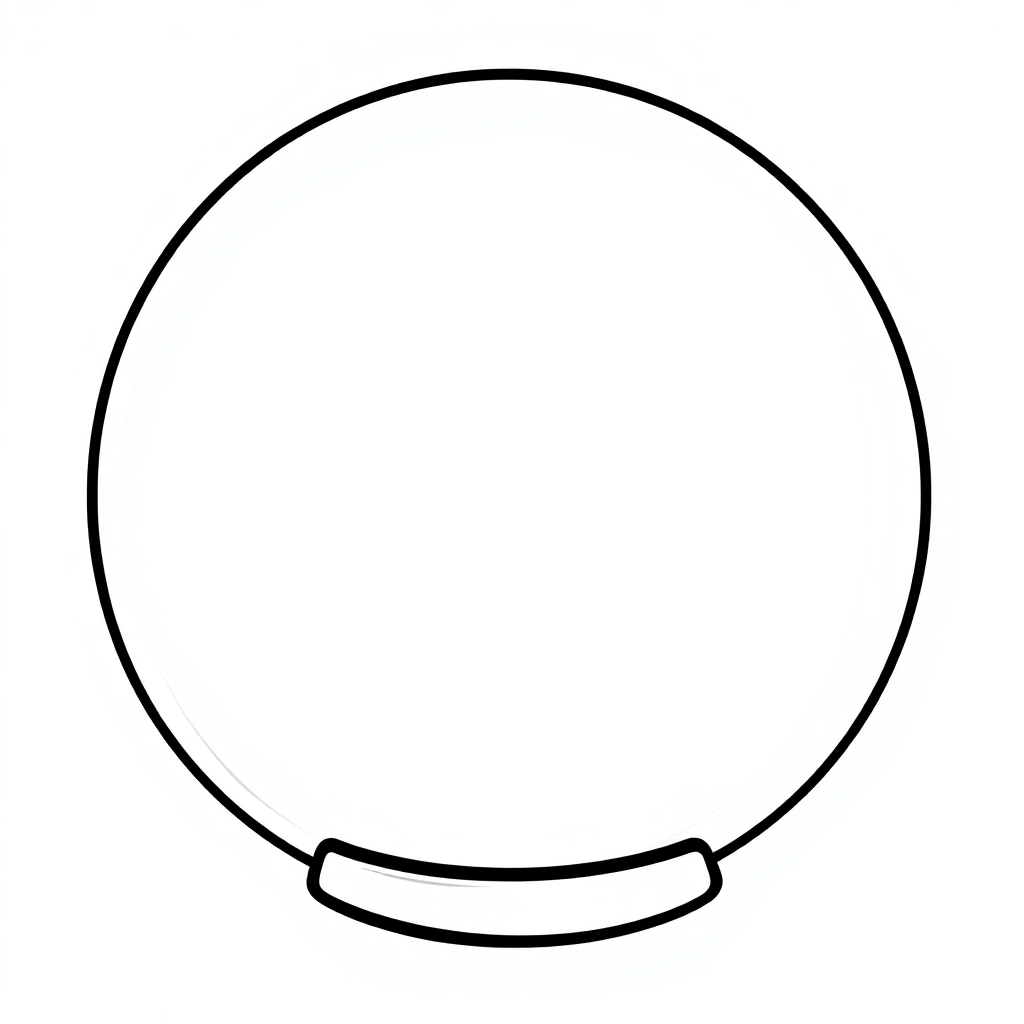 Realistic Crystal Ball Coloring Page
