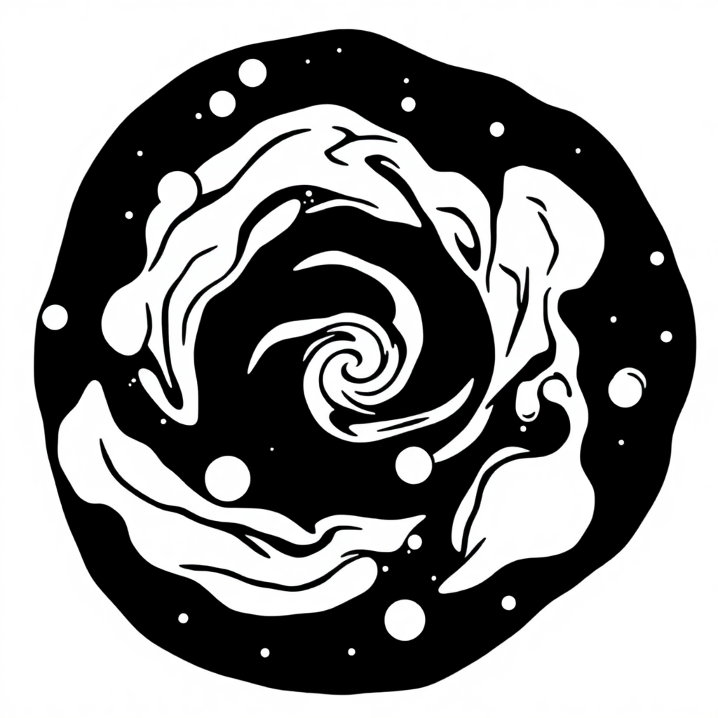 Realistic Galaxy Spiral Coloring Page