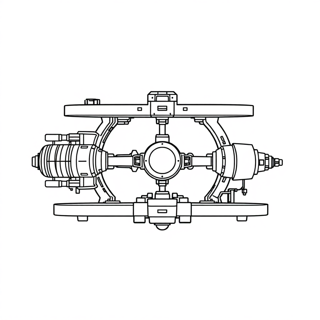 Realistic Space Station Coloring Page