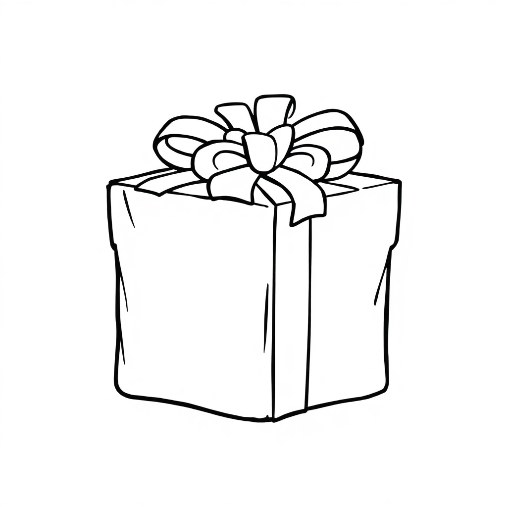 Realistic Wrapped Presents Coloring Page