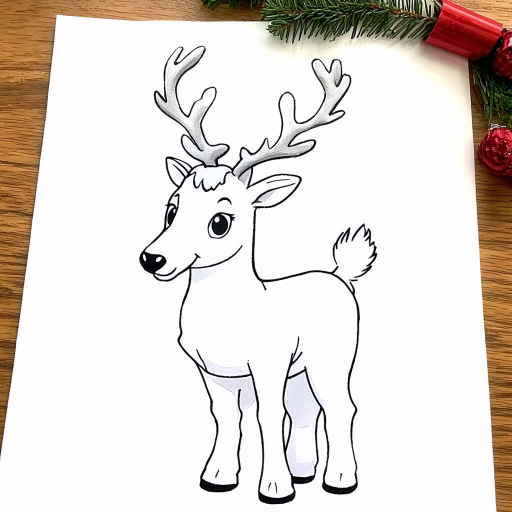 Reindeer Coloring Page