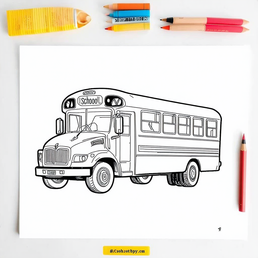 School Bus Coloring Page
