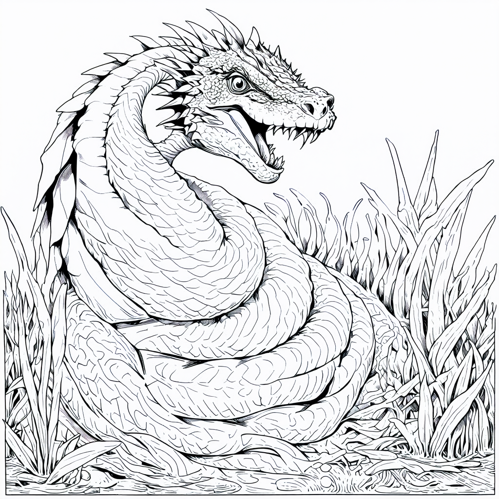 Sea Serpent Coloring Page