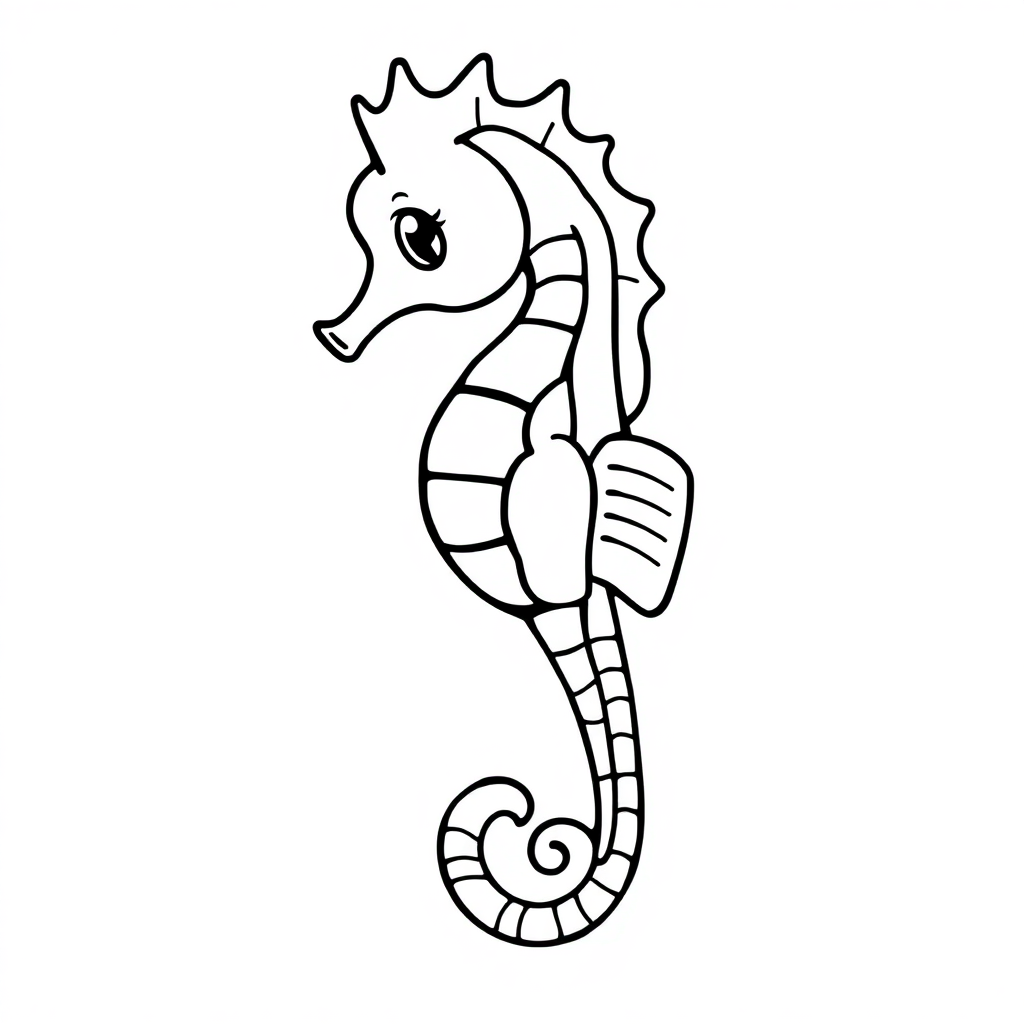 Seahorse Coloring Page