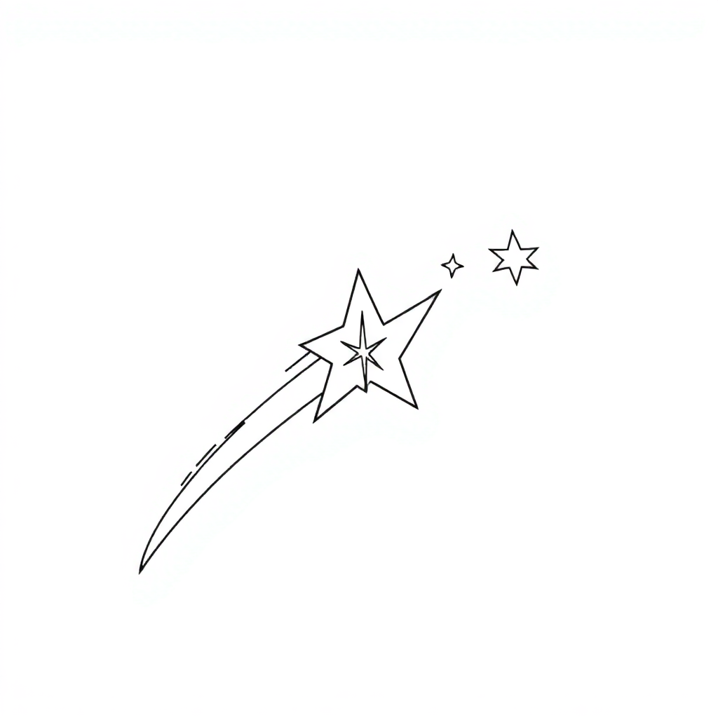 Shooting Star Coloring Page