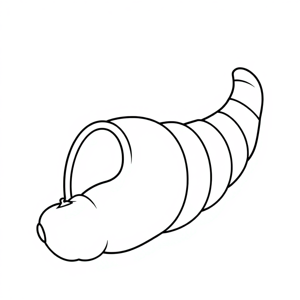 Simple Cornucopia Coloring Page