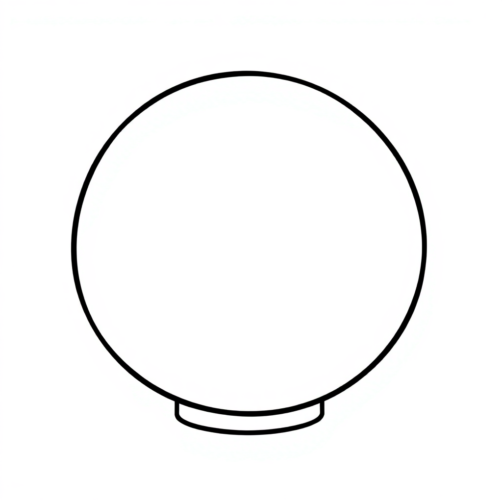 Simple Crystal Ball Coloring Page