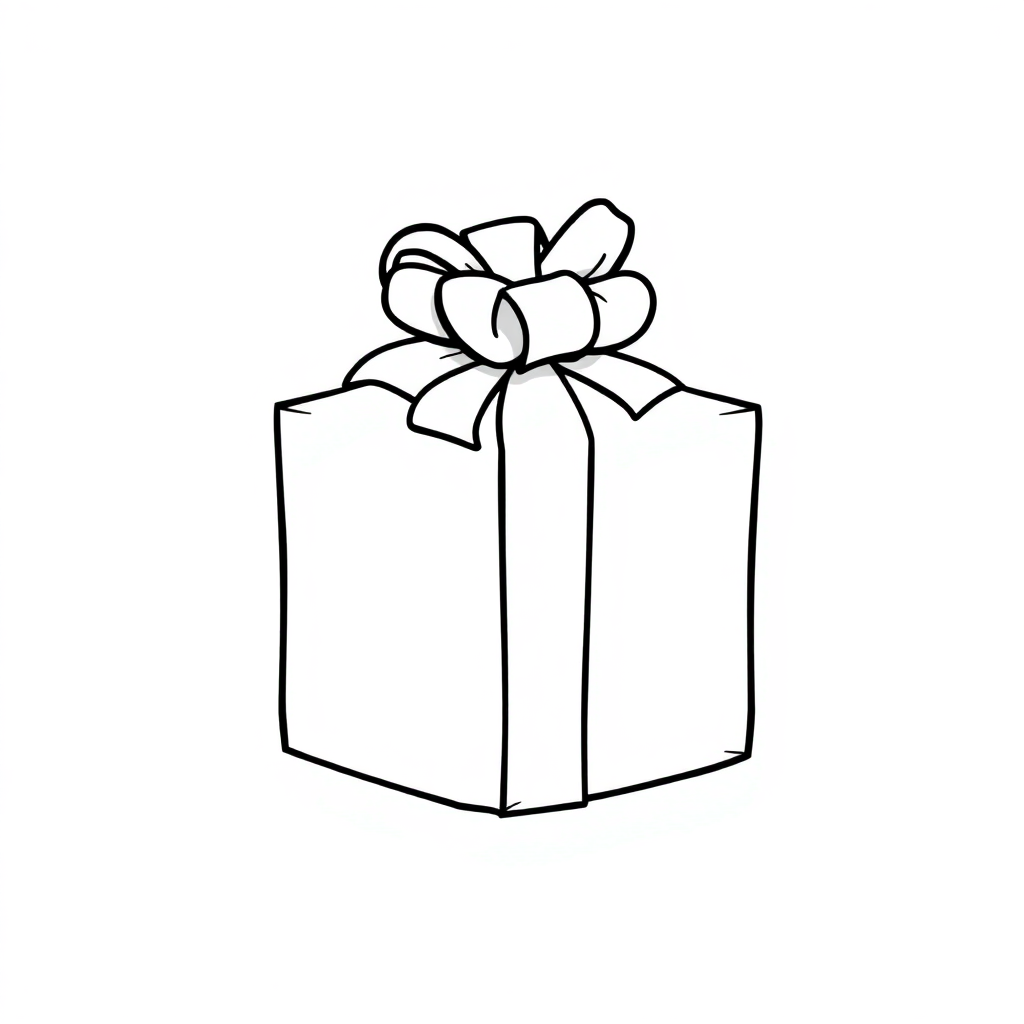 Simple Wrapped Presents Coloring Page