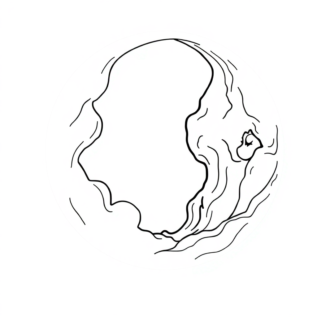 Sleepy Lunar Eclipse Coloring Page