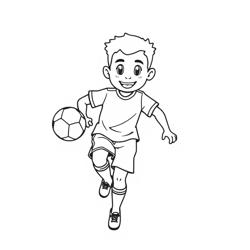 Soccer Player Coloring Page