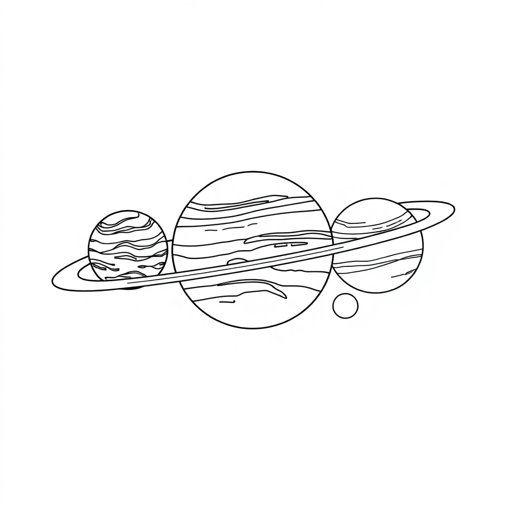 Solar System Planets Coloring Page