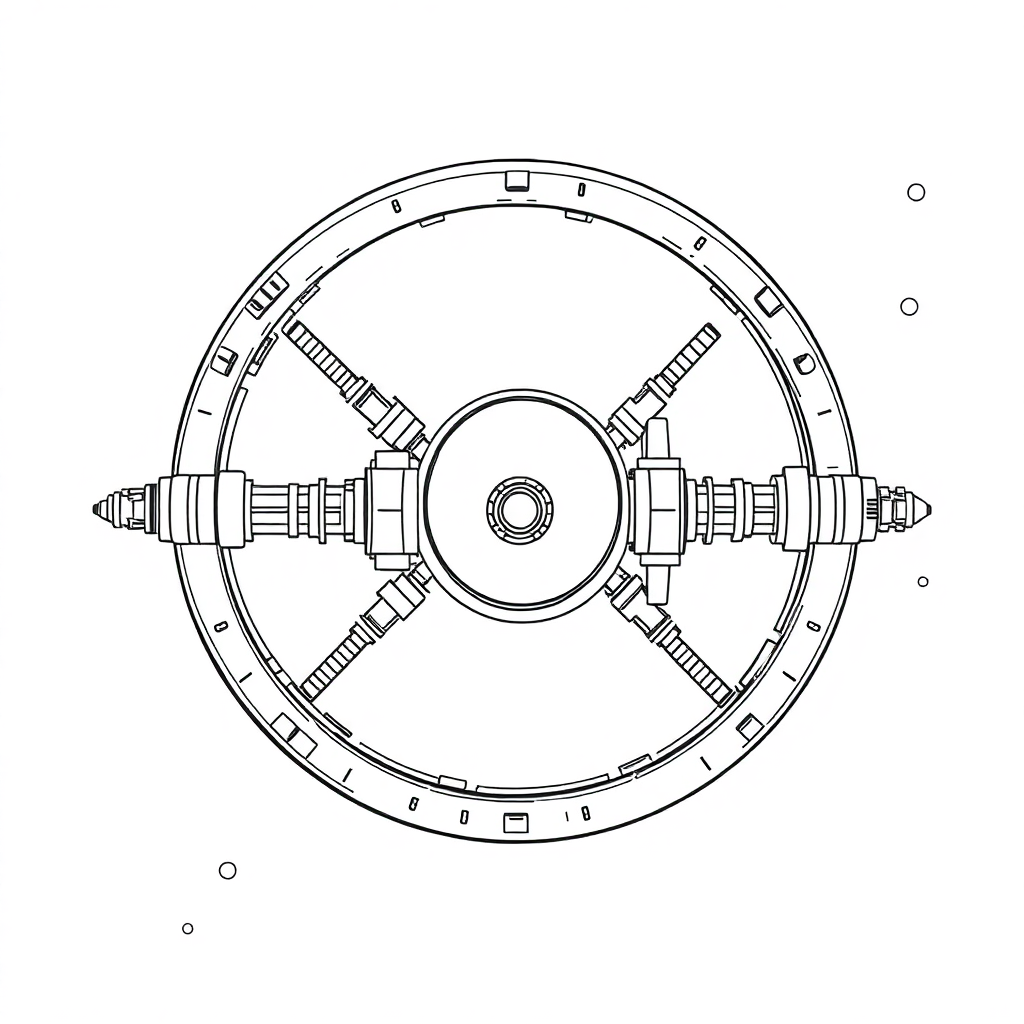 Space Station Coloring Page