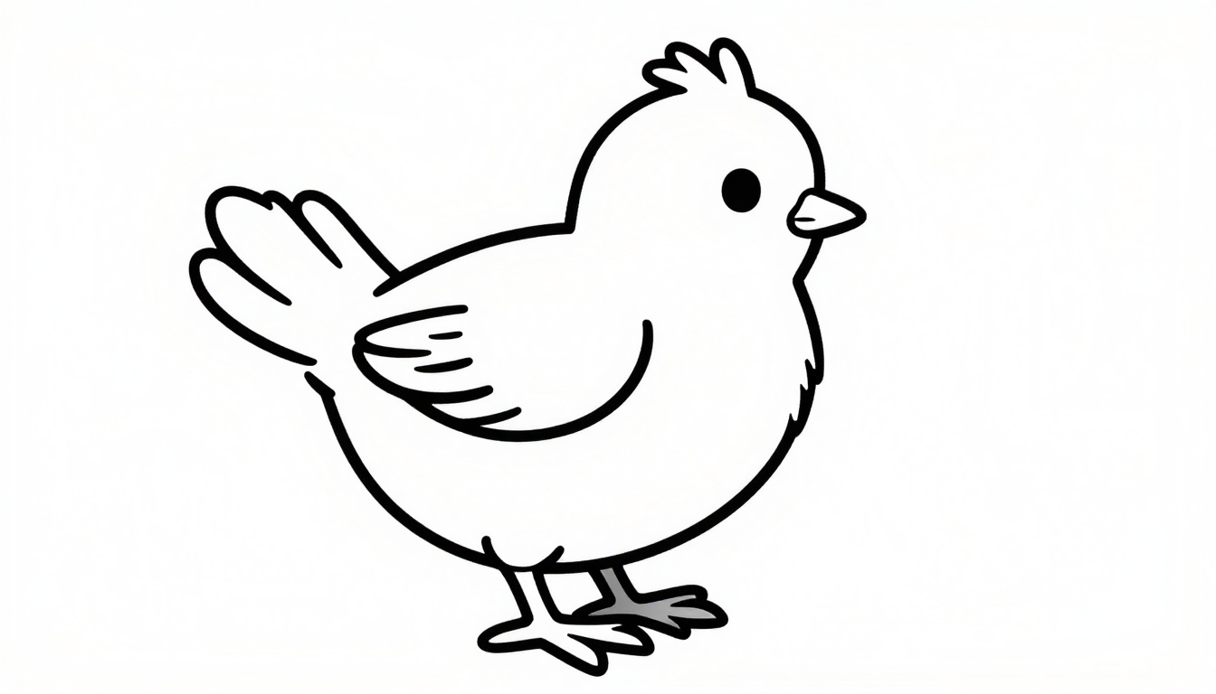 Spring Chick Coloring Page