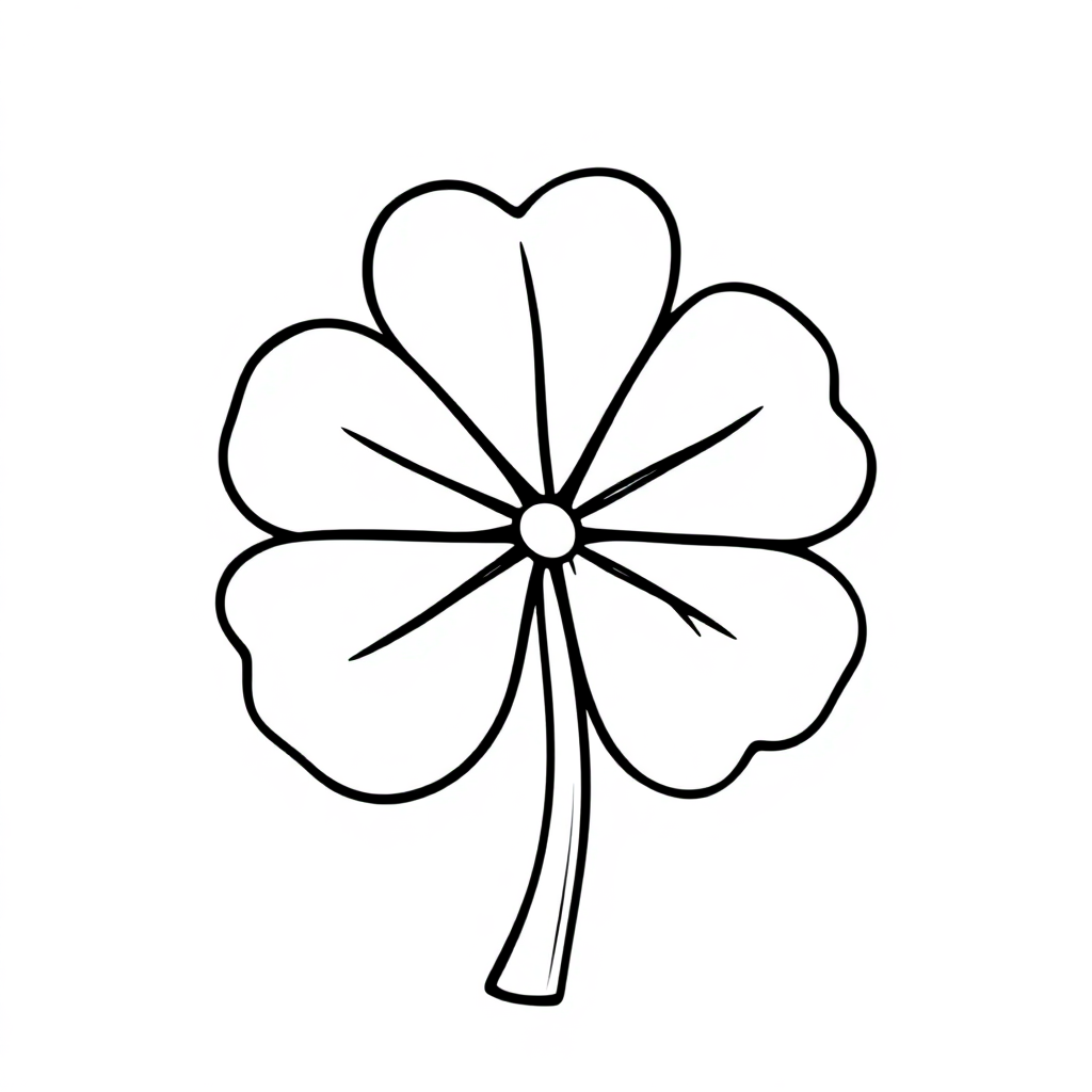 St Patricks Shamrock In Space Coloring Page