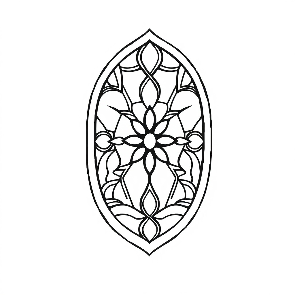 Stained Glass Pattern Coloring Page