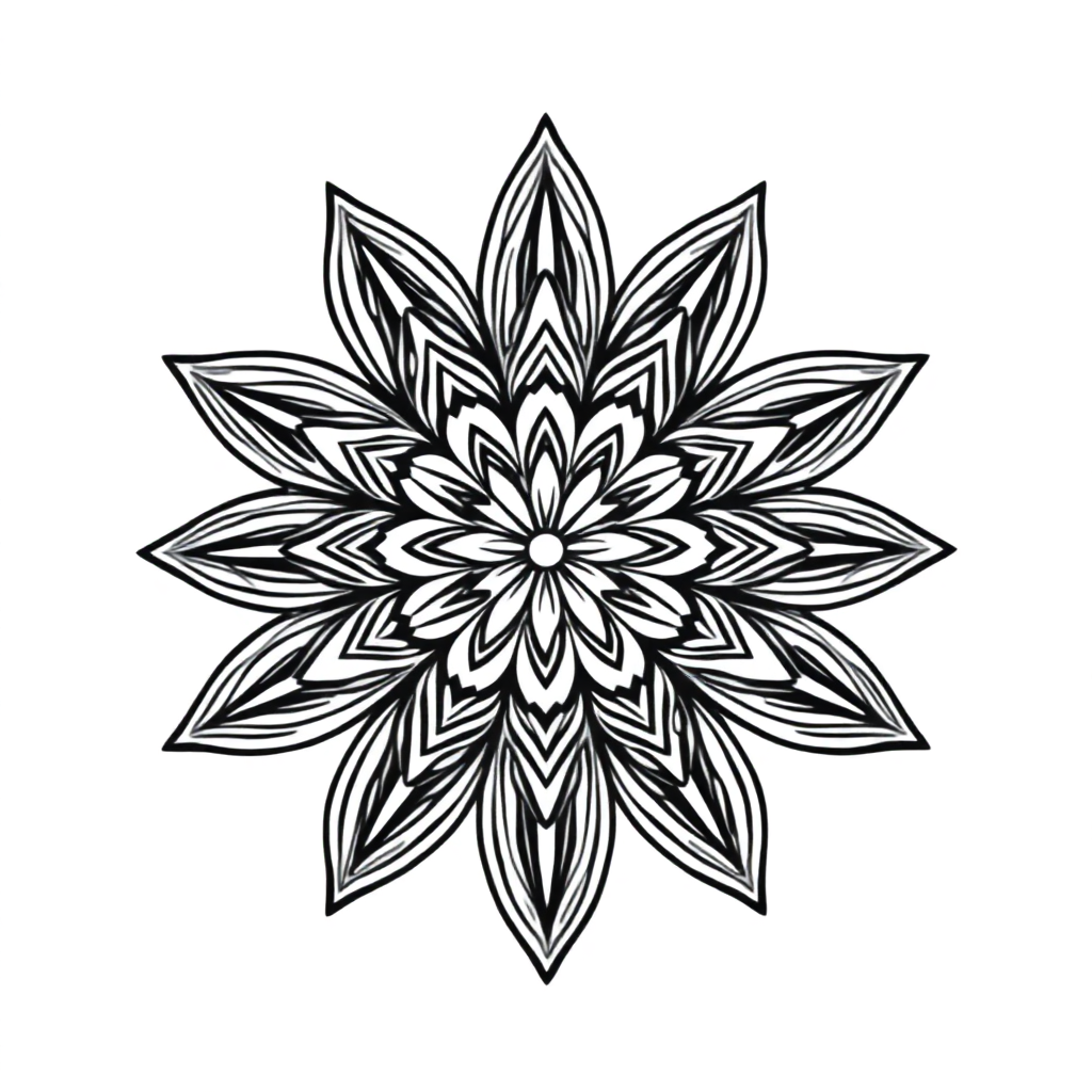 Star Mandala Coloring Page