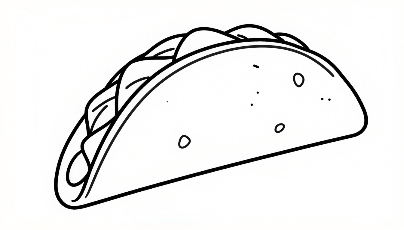 Taco Coloring Page
